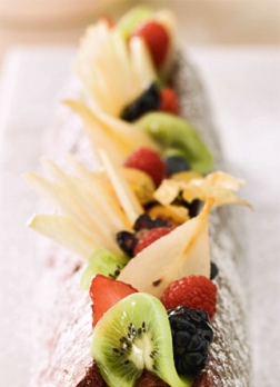 Fresh Fruit Christmas Log